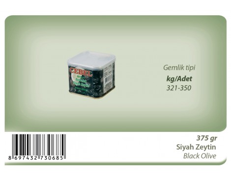Siyah Zeytin 375 Gr Teneke